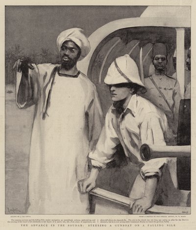 The Advance in the Sudan, Steering a Gunboat on a Falling Nile by John da Costa